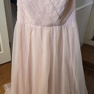 White by Vera Wang Pink Prom Dress